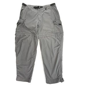 REI Khaki Hiking Zip-Off Leg Pants Shorts Lightweight Quick Dry Size 12P